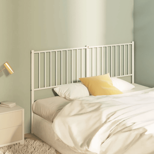 vidaXL Cabeceira de cama 160 cm metal branco vidaXL Cabeceira de cama 160 cm metal branco