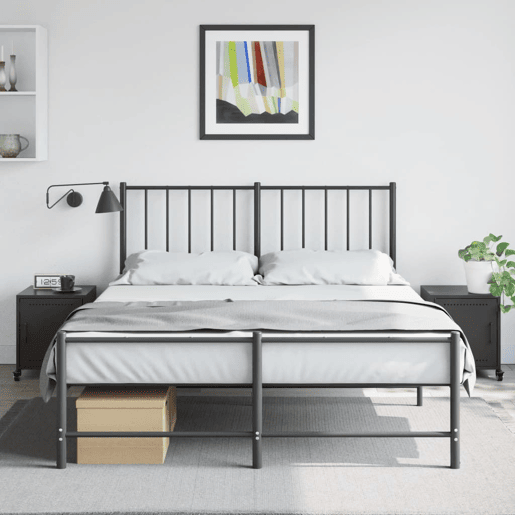 vidaXL Mesas de cabeceira 2 pcs 36x39x43,5 cm aço preto vidaXL Mesas de cabeceira 2 pcs 36x39x43,5 cm aço preto