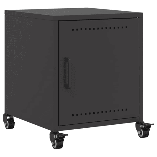 vidaXL Mesas de cabeceira 2 pcs 36x39x43,5 cm aço preto vidaXL Mesas de cabeceira 2 pcs 36x39x43,5 cm aço preto