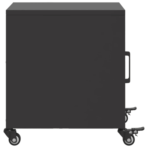 vidaXL Mesas de cabeceira 2 pcs 36x39x43,5 cm aço preto vidaXL Mesas de cabeceira 2 pcs 36x39x43,5 cm aço preto