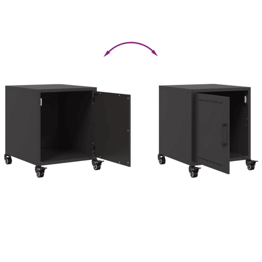 vidaXL Mesas de cabeceira 2 pcs 36x39x43,5 cm aço preto vidaXL Mesas de cabeceira 2 pcs 36x39x43,5 cm aço preto