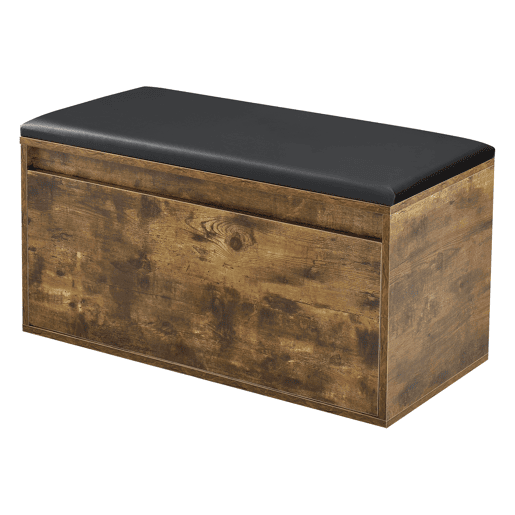 Bancada para sapateira Degerfors com gaveta 80x39x45 cm - Carvalho escuroPreto en.casa