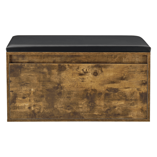 Bancada para sapateira Degerfors com gaveta 80x39x45 cm - Carvalho escuroPreto en.casa