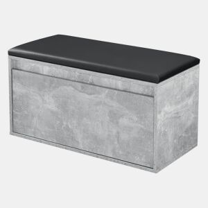 Bancada para sapateira Degerfors com gaveta 80x39x45 cm - Efeito betãopreto en.casa