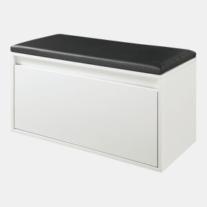 Sapateira Degerfors com gaveta 80x39x45 cm - BrancoPreto en.casa