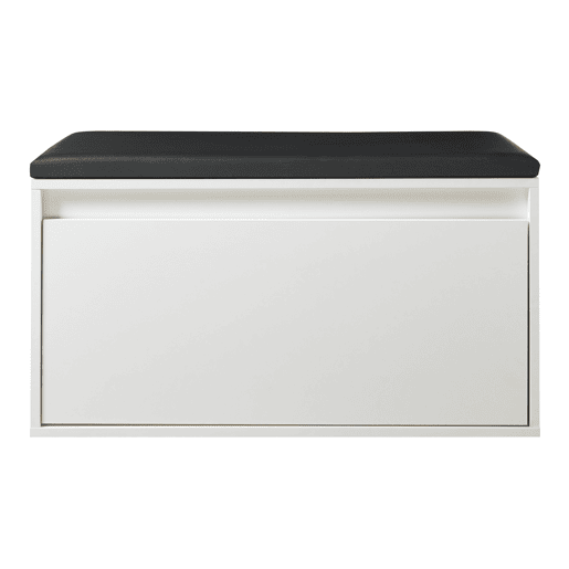 Sapateira Degerfors com gaveta 80x39x45 cm - BrancoPreto en.casa