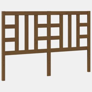 vidaXL Cabeceira de cama 156x4x100 cm pinho maciço castanho mel