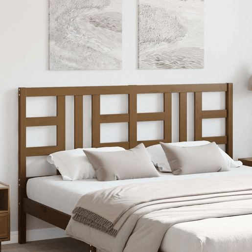 vidaXL Cabeceira de cama 166x4x100 cm pinho maciço castanho mel vidaXL Cabeceira de cama 166x4x100 cm pinho maciço castanho mel
