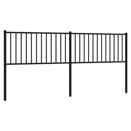 vidaXL Cabeceira de cama 200 cm metal preto