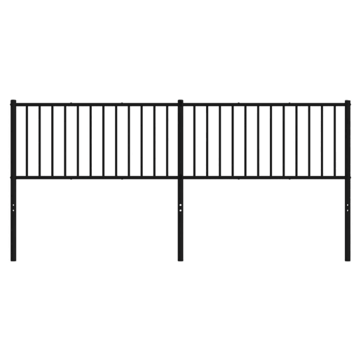 vidaXL Cabeceira de cama 200 cm metal preto