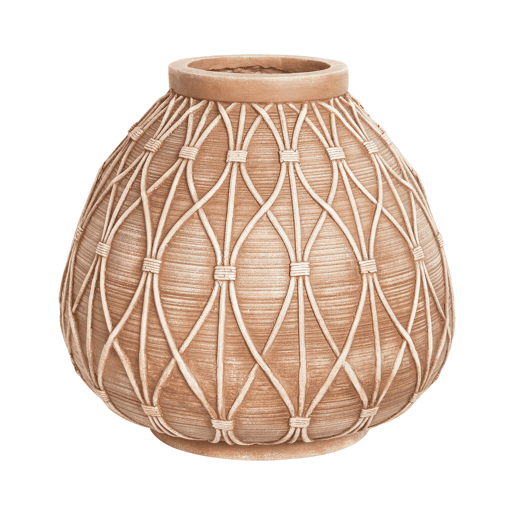 Jarro de flores DOMOKOS Cerâmica 38 cm Castanho claro