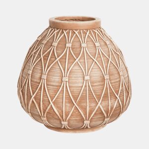 Jarro de flores DOMOKOS Cerâmica 38 cm Castanho claro