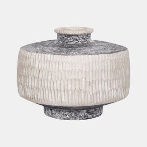 Jarro de flores DEKSATI Cerâmica 32 cm Creme