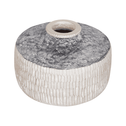 Jarro de flores DEKSATI Cerâmica 32 cm Creme
