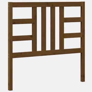 vidaXL Cabeceira de cama 106x4x100 cm pinho maciço castanho mel