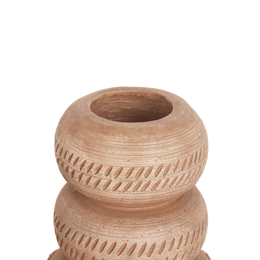 Jarro de flores ALMIROS Cerâmica 51 cm Castanho claro