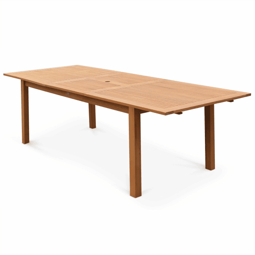 Mesa de jardim em madeira com capacidade 8 a 10 pessoas, Almeria 240cm, Madeira, 240x100x75 cm