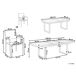 Beliani Conjunto de comedor VALCANETTO/GROSSETO Beliani Conjunto de comedor VALCANETTO/GROSSETO Blanco