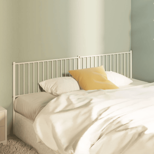 vidaXL Cabeceira de cama 200 cm metal branco