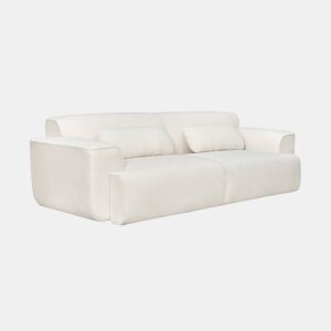 Sofá de 3 lugares em tecido boucle, Wallas boucle, Creme, 231x97x75 cm