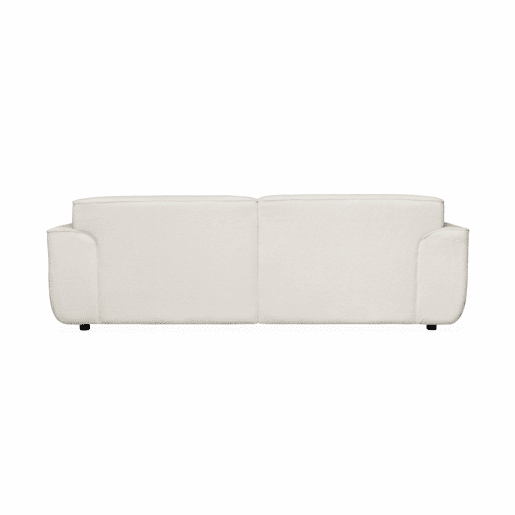 Sofá de 3 lugares em tecido boucle, Wallas boucle, Creme, 231x97x75 cm