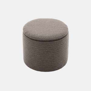 Pufe de tecido com arrumação, Stool, Taupe, 45x45x38 cm