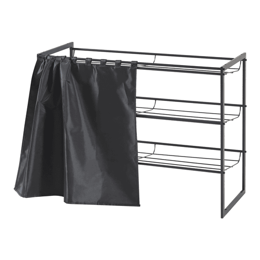 Sapateira Sel com cortina - Preto en.casa