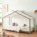 Cama para niños Brome Forma casita con techo pino 206x96 Cama para niños Brome Forma casita con techo pino 206x96 Blanco