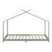 Cama para niños Brome Forma casita con techo pino 206x96 Cama para niños Brome Forma casita con techo pino 206x96 Blanco