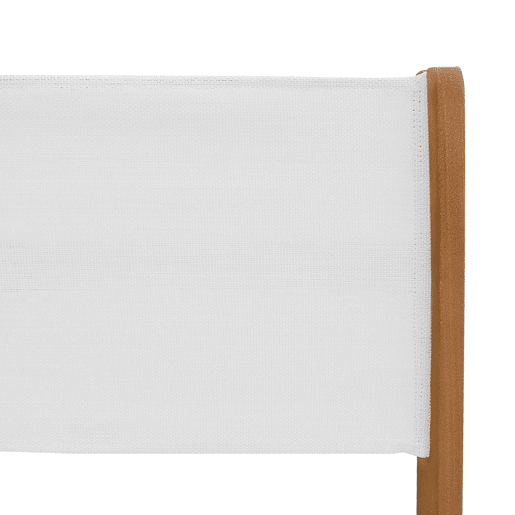 Cadeira de jardim dobrável em madeira, set de 2, Almeria, Branco, 50x58.7x89 cm