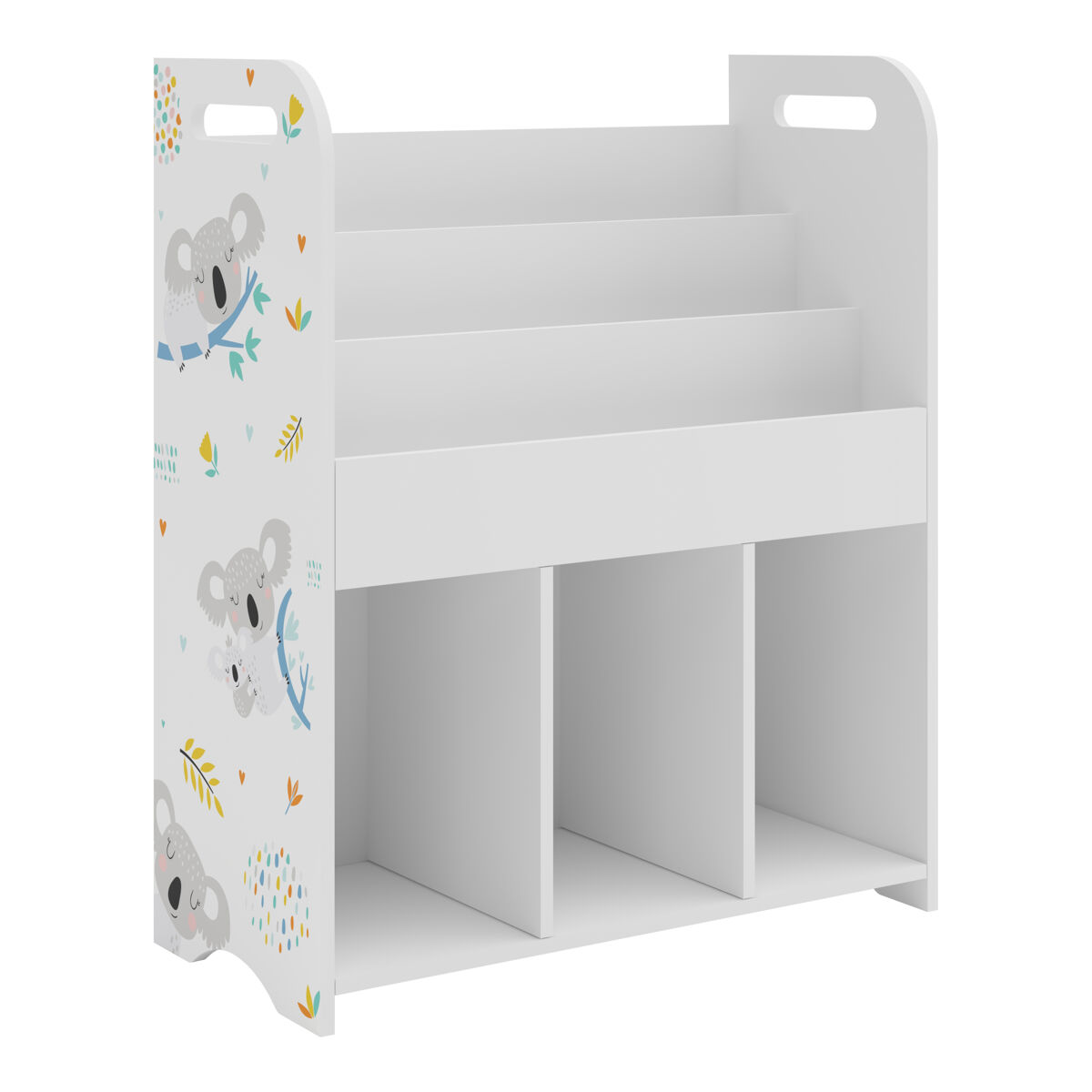 Estantería infantil røyrvik aglomerado 75x62x29cm - motivo de koala [en.casa]