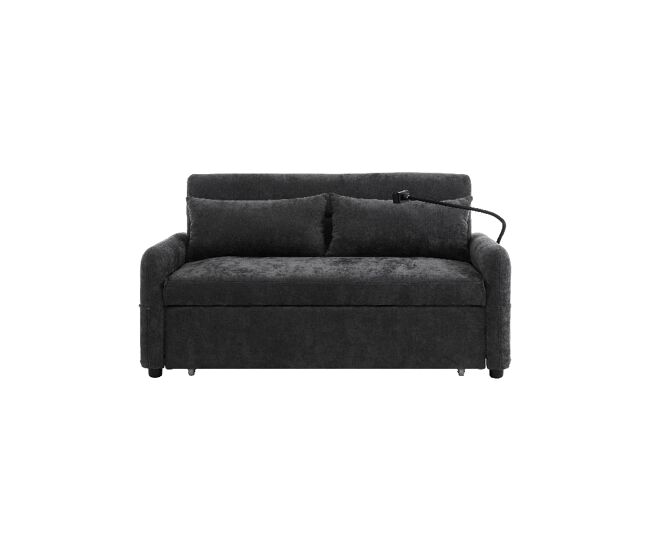 Sofá cama 2 plazas plegable de chenille