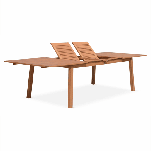 Mesa de jardim de madeira com capacidade para 12 pessoas, Almeria 300cm, Madeira, 240x100x75 cm