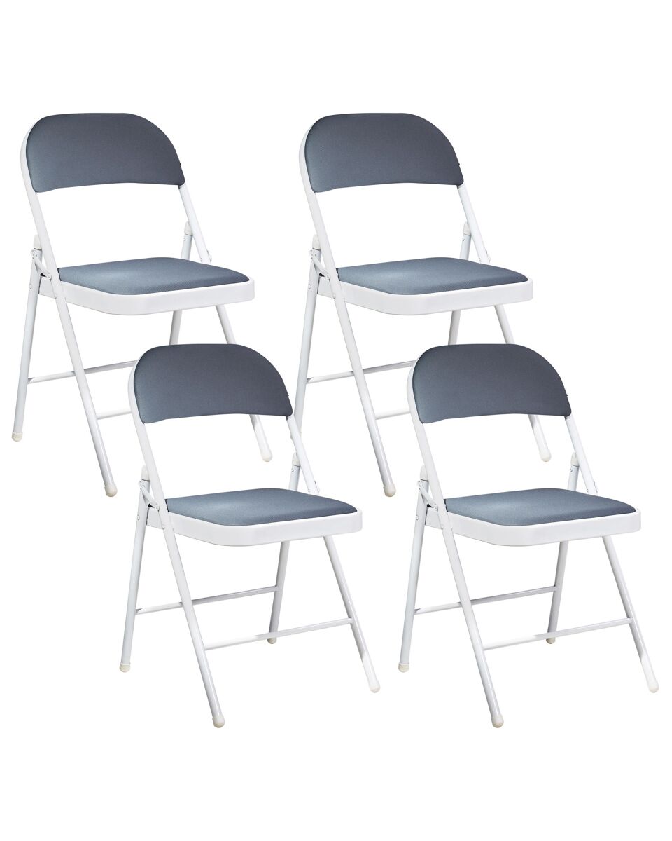 Beliani Silla de comedor SPARKS Gris Oscuro