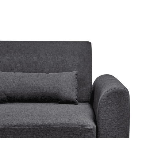 Sofá-cama de canto OLLSTA Tecido Preto 3 lugares à direita