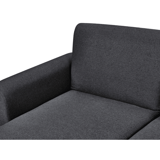 Sofá-cama de canto OLLSTA Tecido Preto 3 lugares à direita