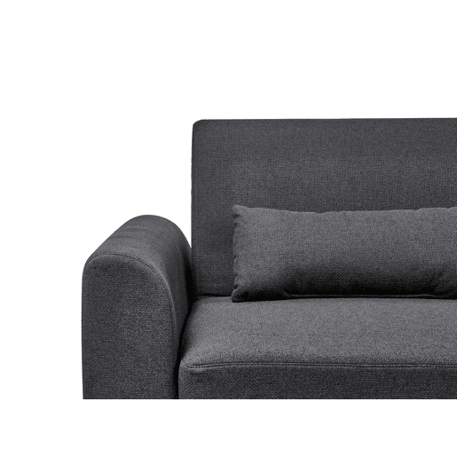 Sofá-cama de canto OLLSTA Tecido Preto 3 lugares à esquerda