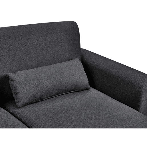 Sofá-cama de canto OLLSTA Tecido Preto 3 lugares à esquerda