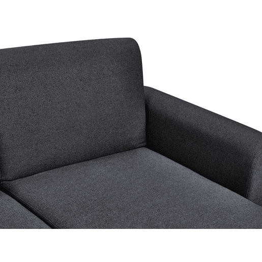 Sofá-cama de canto OLLSTA Tecido Preto 3 lugares à esquerda