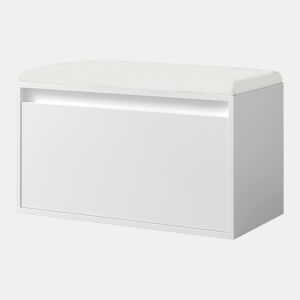 Sapateira Degerfors com gaveta 80x39x45 cm - Branco en.casa