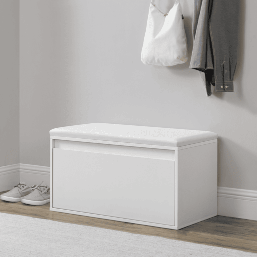 Sapateira Degerfors com gaveta 80x39x45 cm - Branco en.casa