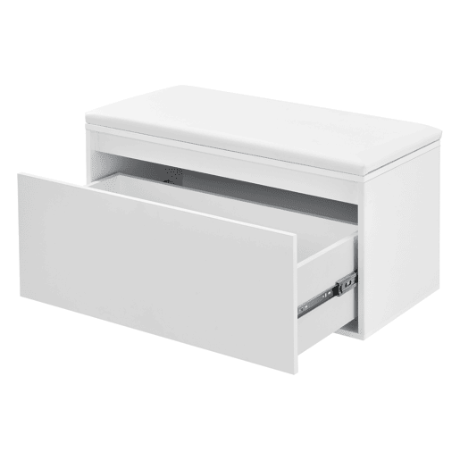 Sapateira Degerfors com gaveta 80x39x45 cm - Branco en.casa