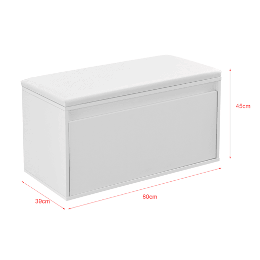 Sapateira Degerfors com gaveta 80x39x45 cm - Branco en.casa