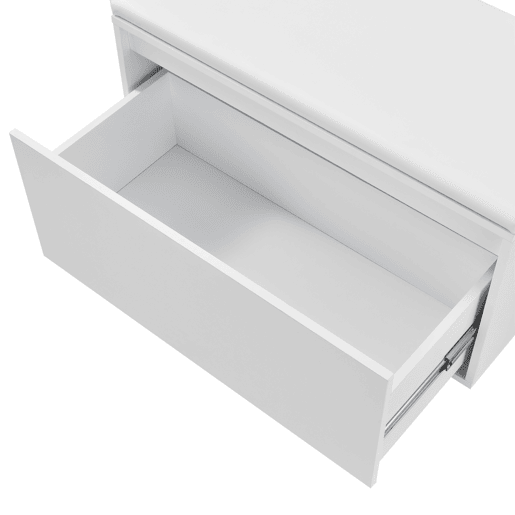 Sapateira Degerfors com gaveta 80x39x45 cm - Branco en.casa