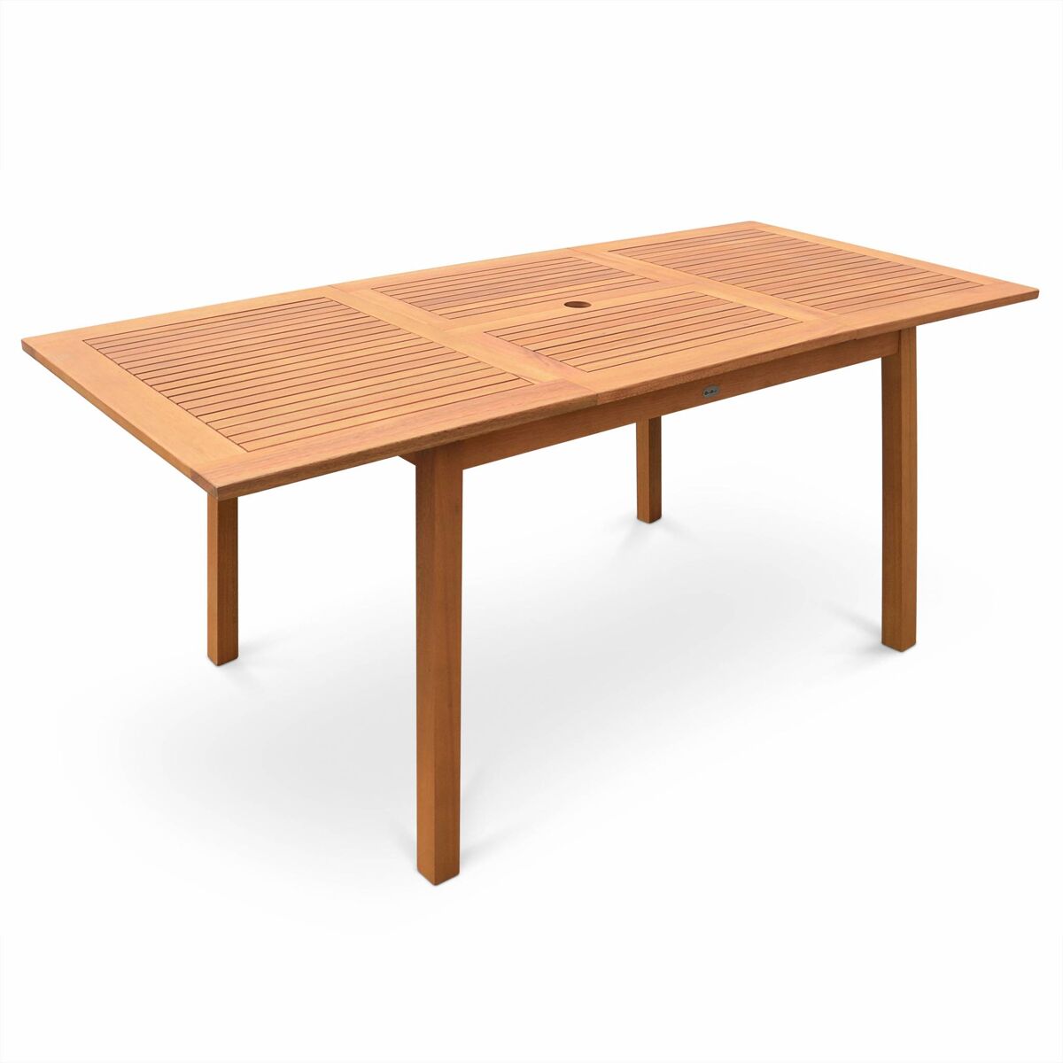 Mesa de jardín de madera extensible, 6-8 plazas, almeria 180cm, madera, 180x80x75 cm