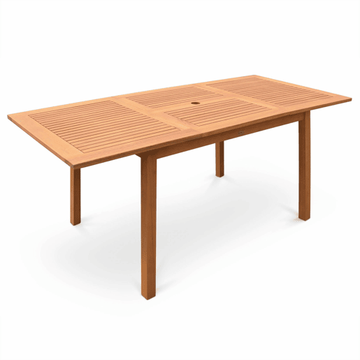 Mesa de jardim em madeira com capacidade 6 a 8 pessoas, Almeria 180cm, Madeira, 180x80x75 cm