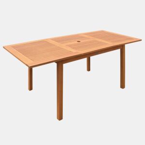 Mesa de jardim em madeira com capacidade 6 a 8 pessoas, Almeria 180cm, Madeira, 180x80x75 cm