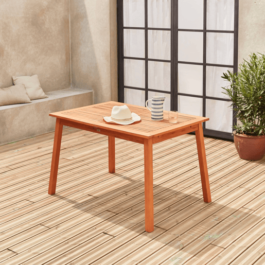 Mesa de jardim em madeira com capacidade 6 a 8 pessoas, Almeria 180cm, Madeira, 180x80x75 cm