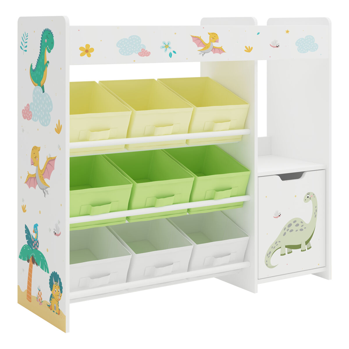 Estantería infantil Søndreland aglomerado - Motivo de dinosaurio