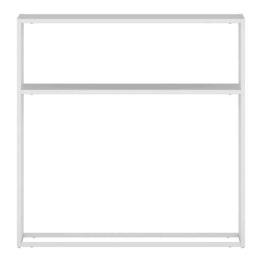 Mesa de consola Kuhmo com prateleira metálica adicional 80x80x30 cm - Branco en.casa